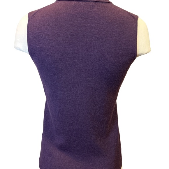 Lord & Taylor 100% Merino Wool Fitted Sleeveless Top/Petite Large - Picture 2 of 5
